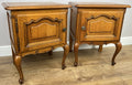 Pair of Bedside Tables Vintage French Louis Oak Nightstands Cabinets LOT 63062