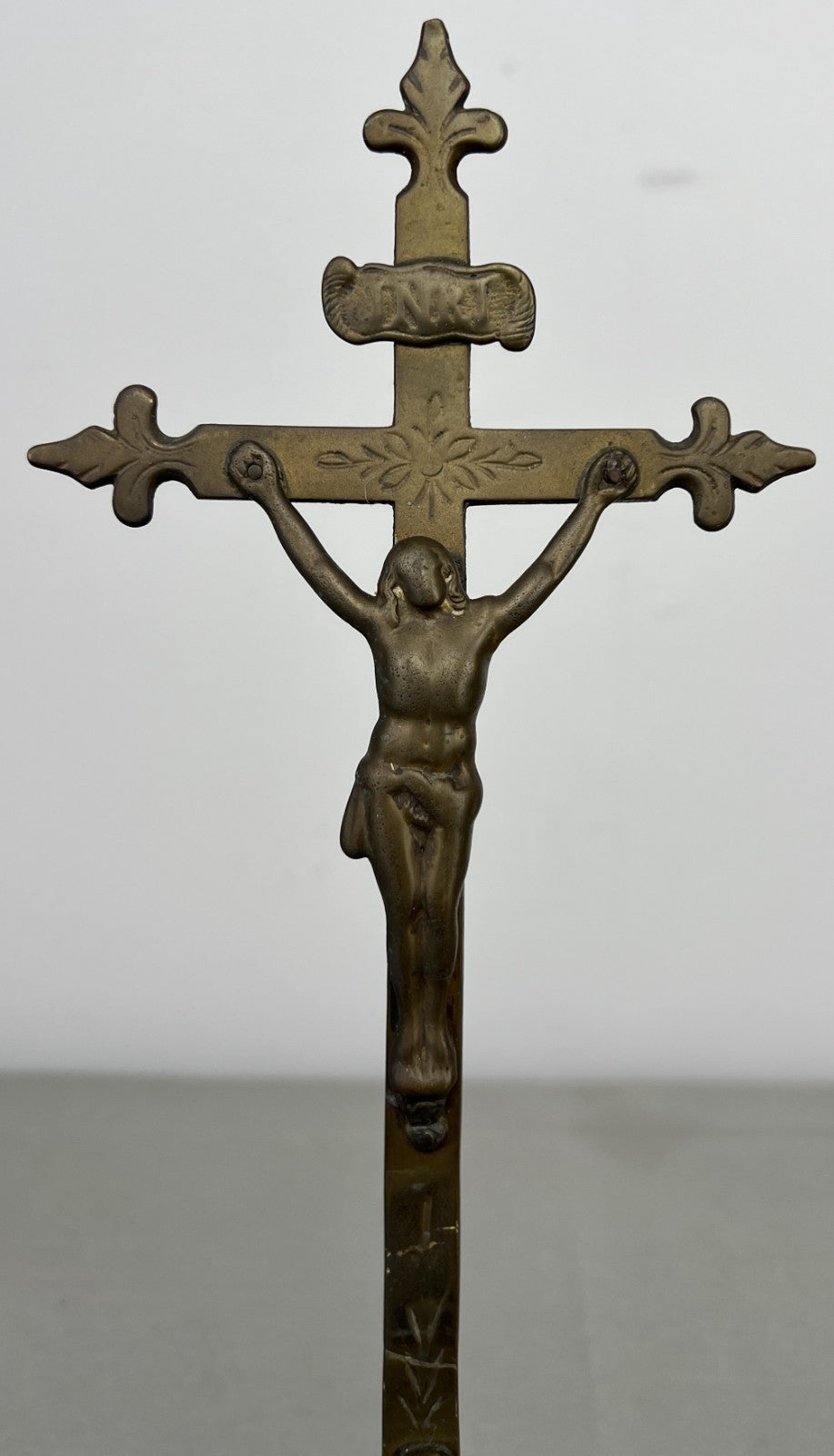 Crucifix Vintage French Style Religious Cross Standing Ornament LOT 64423