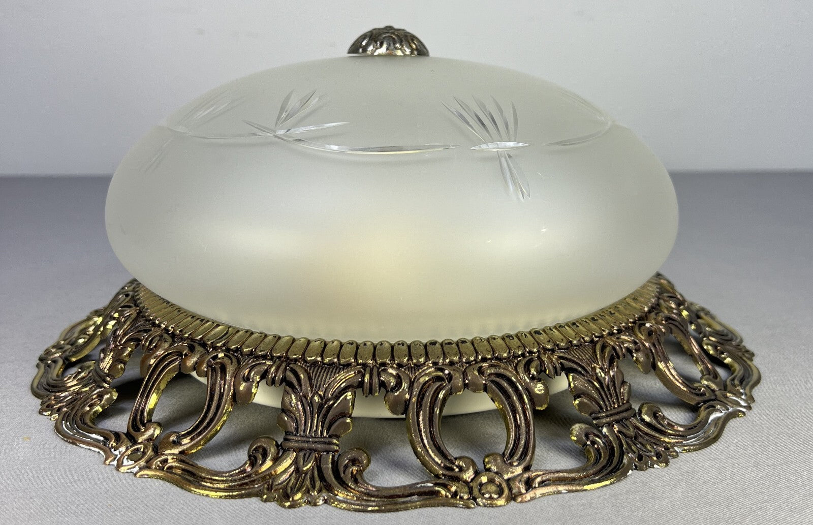 Ceiling Lamp Vintage Style Brass Pendant Glass Chandelier Light LOT 51545