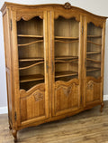 Bookcase Vintage French Louis XVI Oak Display Cabinet Carved Sideboard LOT 63139