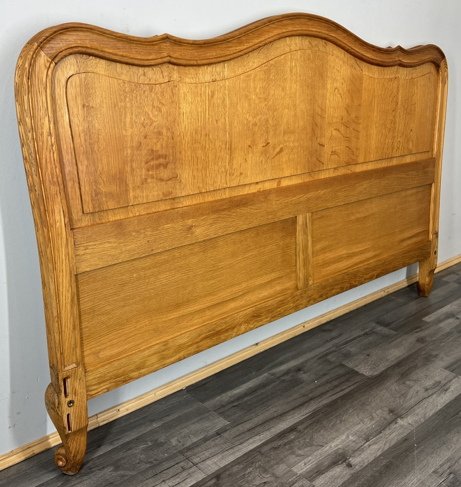 Headboard Vintage French Louis XVI for Double Bed Oak Carved Headboard LOT 45951