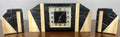 Clock Vintage French Style Art Deco Marble Mantel Clock Set LOT 47650