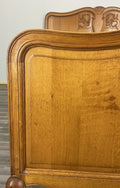 Bed Vintage French Louis XVI Double Bed Frame Oak Carved Headboard LOT 46076