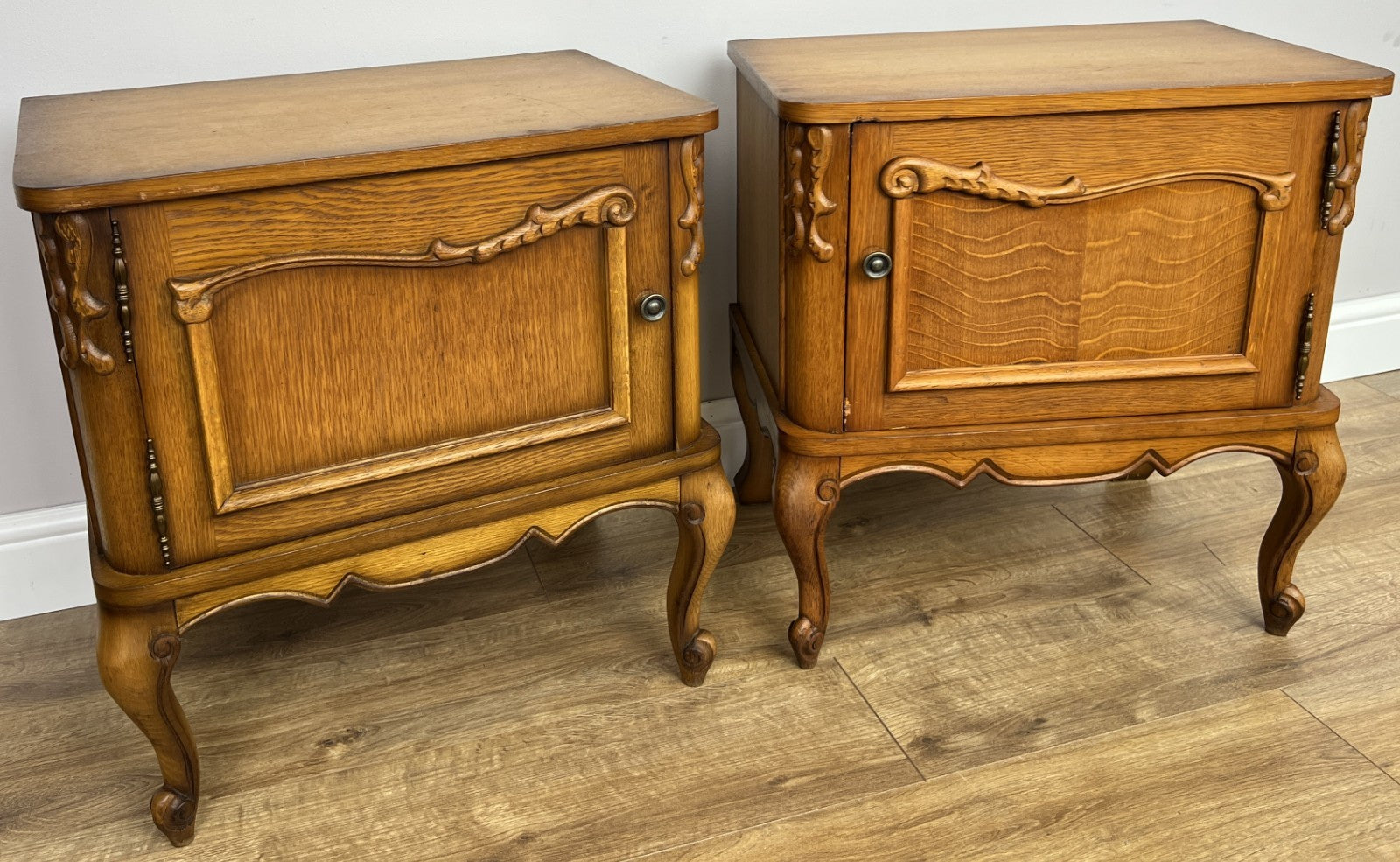 Pair of Bedside Tables Vintage French Louis XVI Nightstands Cabinets LOT 63651