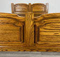 Bed Vintage French Style Oak King Size Carved Frame Carved Headboard LOT 21754