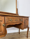 Dressing Table with Mirror Vintage French Oak Louis Vanity Table Makeup LOT 631712