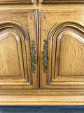 Cabinet Vintage French Oak 2 Door Carved Sideboard with Drawers LOT 43995