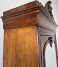 Wardrobe Antique French Style Mahogany Hidden Drawer Mirrored Armoire LOT 614811