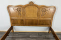 Bed Vintage French Louis XVI Double Bed Frame Oak Carved Headboard LOT 46155