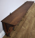 French Vintage Coat Rack Oak 7 Hooks Wall Shelf Carved Coat Hanger LOT 49929