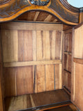 Wardrobe Antique French Style Two Door Walnut Mirrored Carved Armoire LOT 616118