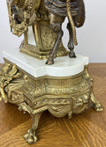 Clock Antique Louis XV Brass Marble Garniture Set With Candelabras LOT 602612