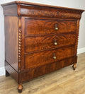 Chest of Drawers Antique French Burr Walnut 4 Drawers Carved Cabinet LOT 62672