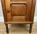 Bedside Table Antique French Style Marble Top Oak Cabinet Nightstand LOT 62357
