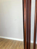 Wardrobe Antique French Style Walnut Two Door Mirrored Carved Armoire LOT 613317