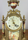 Lancini Imperial Ormolu Porcelain Gilt Brass Mantle Clock  LOT 46384