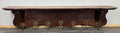 French Vintage Coat Rack Oak 7 Hooks Ornate Wall Shelf Carved Coat LOT 3885