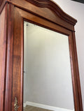 Wardrobe Antique French Style Walnut Mirrored Carved Armoire Cabinet LOT 61592