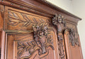 Wardrobe Antique French Style Walnut Two Door Carved Armoire LOT 6499
