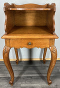 Pair of Bedside Tables Vintage French Louis Oak Cabinets with Drawers LOT 44474