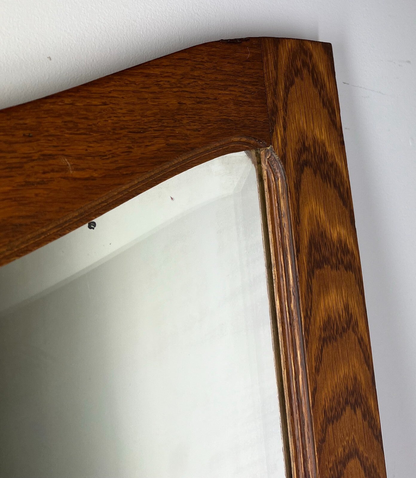Mirror Antique French Style Oak Wall Mirror Decorative Frame LOT 31182