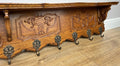 Coat Rack Vintage French Carved Oak Wall Mounted 6 Hooks Rack Hanger LOT 62272