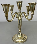 Pair of Candelabras Vintage French Style Metal Five Arm Candle Holders LOT 6484
