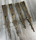 Decorative 4 Piece Antique French Metal Ormolu Mounts Ornaments LOT 41704