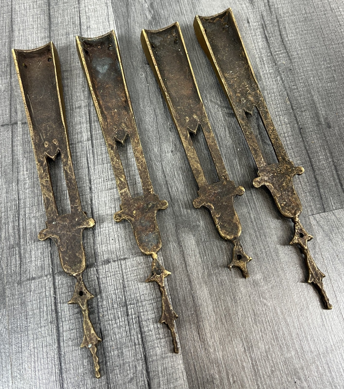 Decorative 4 Piece Antique French Metal Ormolu Mounts Ornaments LOT 41704