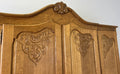 Wardrobe Vintage French Louis XVI Style Oak Four Door Carved Armoire LOT 64553