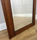 Mirror Antique French Style Oak Carved Wardrobe Mirror Polished Glass LOT 61934