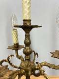 Lamp Vintage French Brass 3 Arm Candelabra Light Ornate Rococo Design LOT 44518