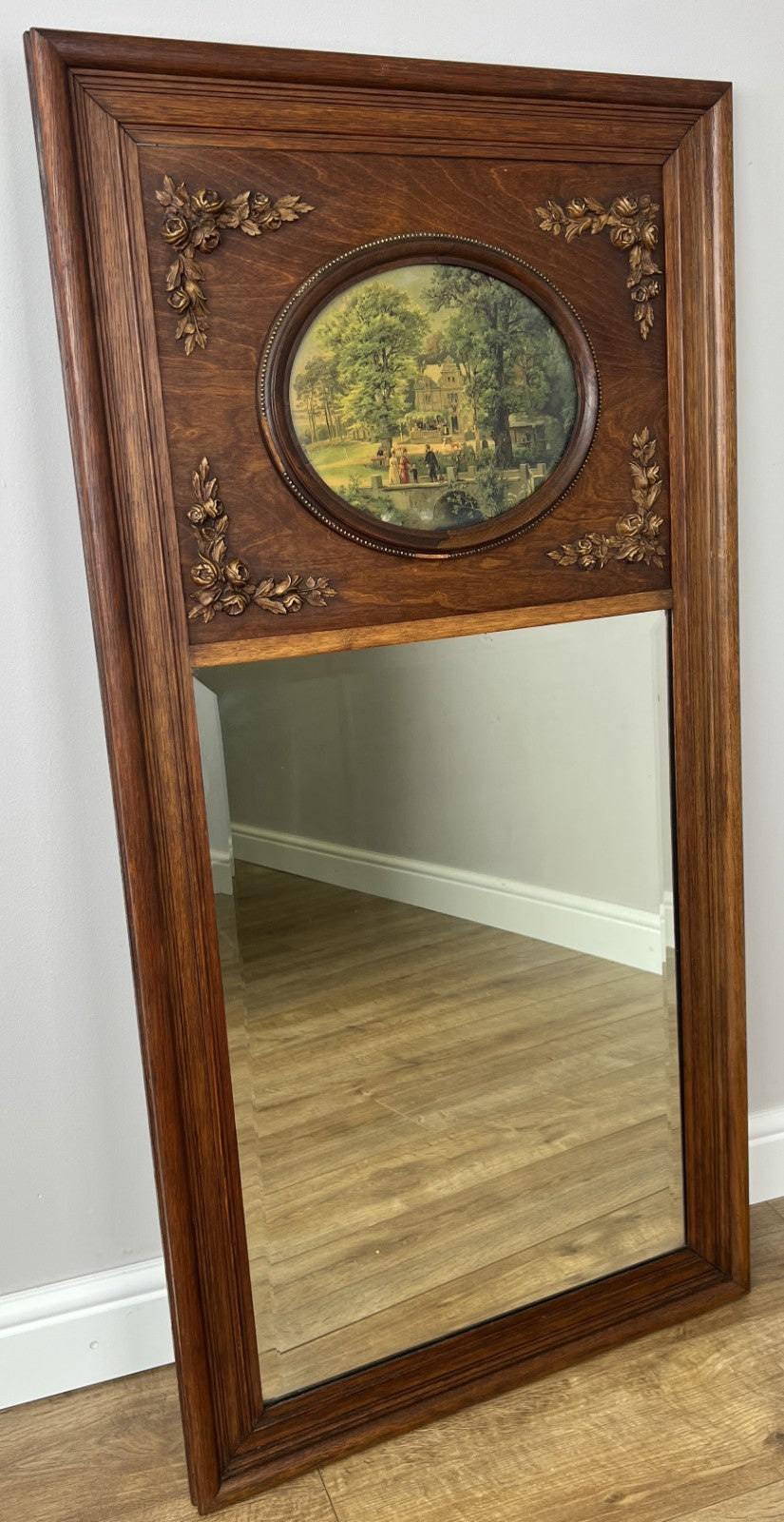Wall Mirror Antique French Style Oak Carved Ornate Wall Frame LOT 60880