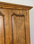 Wardrobe Vintage French Style Oak Five Door Carved Armoire Cabinet LOT 61117