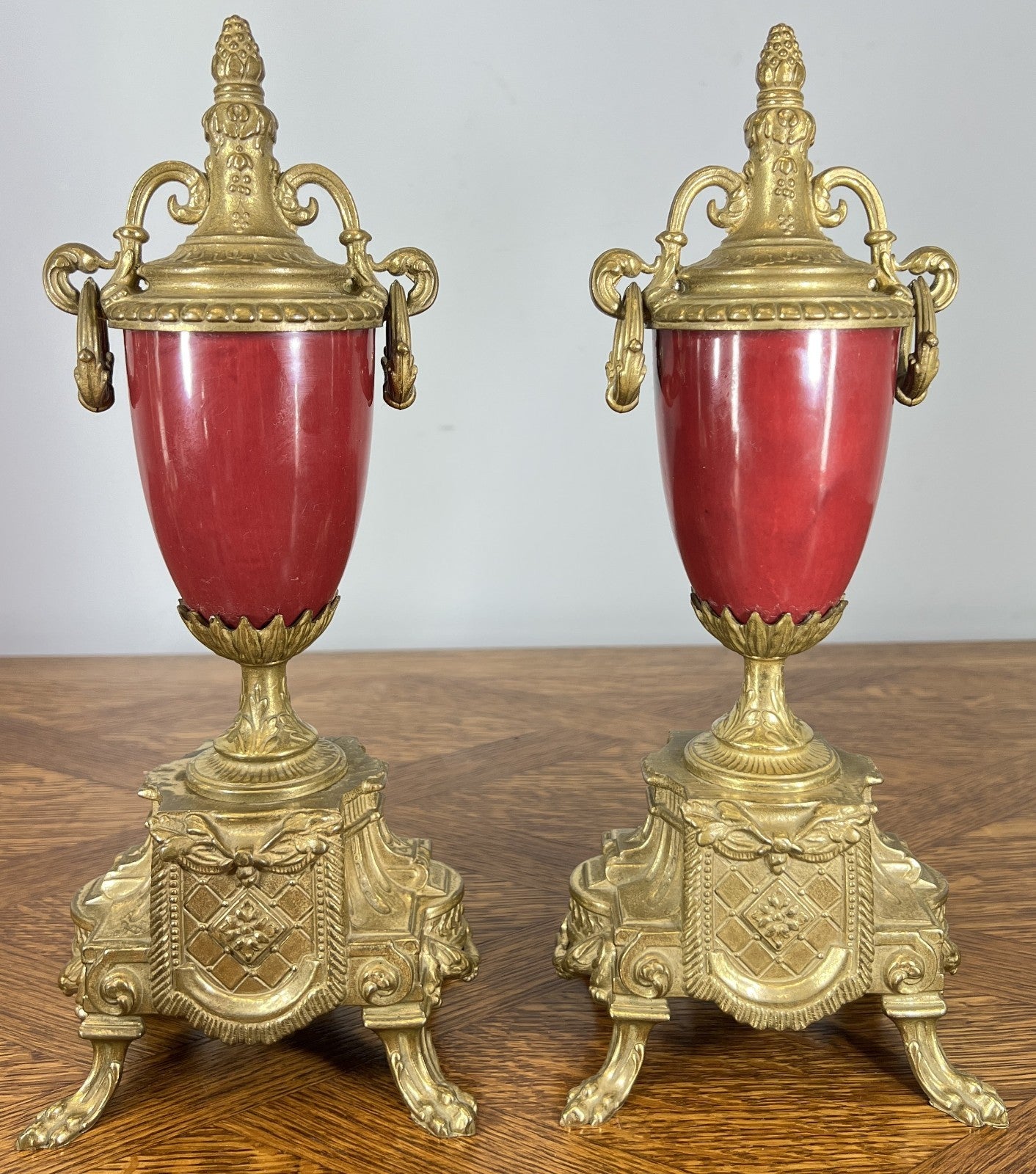 Lancini Imperial Ormolu Porcelain Gilt Brass Mantle Clock  LOT 463817