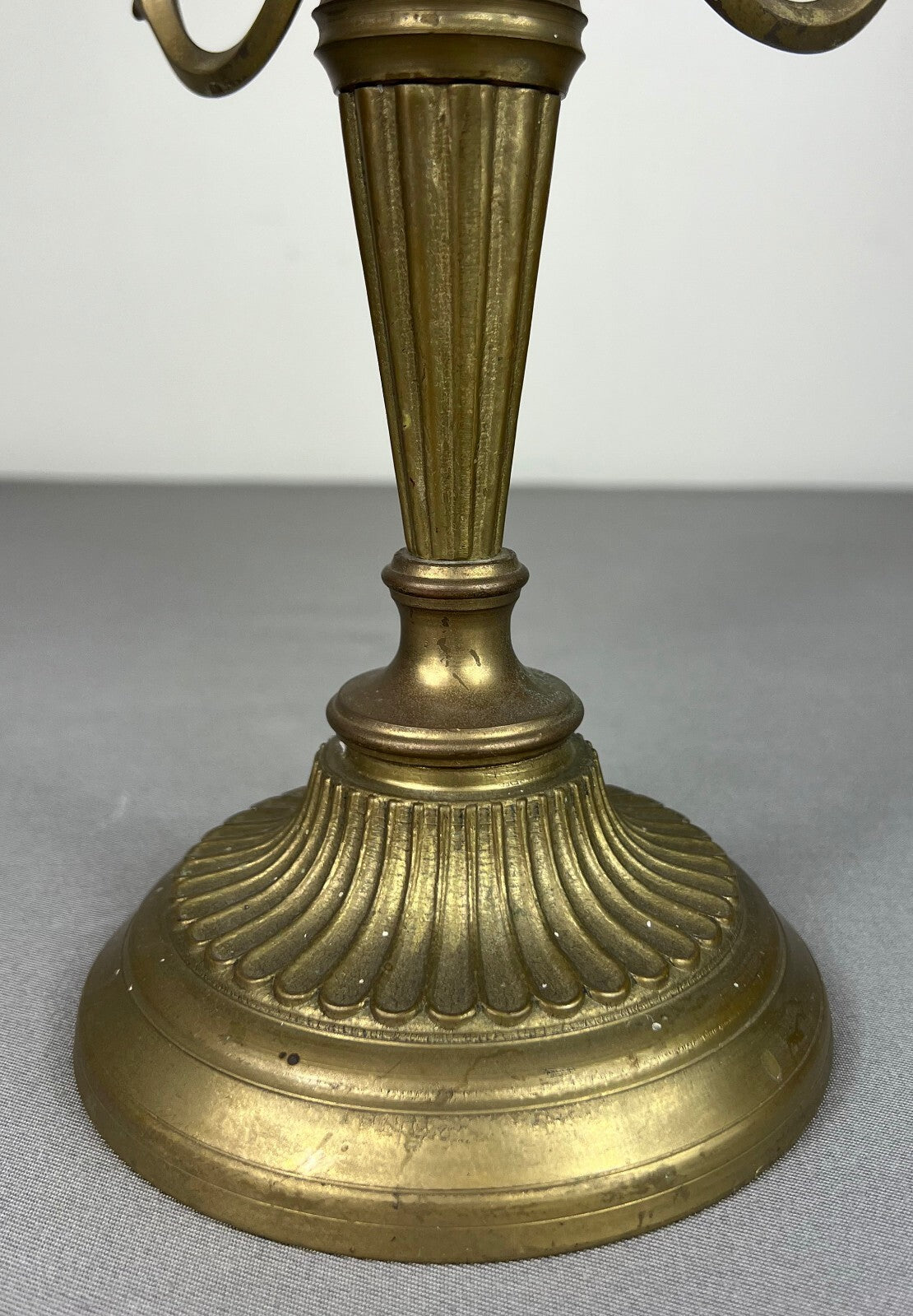 Candelabra Vintage French Style Metal Gold 5 Arm Candle Holder Pair LOT 50754