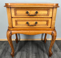 Bedside Table Vintage French Louis XVI Nightstand  2 Drawers Cabinet LOT 35863
