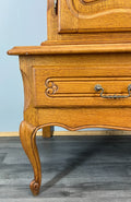 Cabinet Vintage French Style Oak Carved Storage Drawers Cupboard LOT 37539