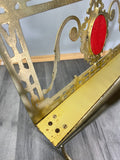 Newspaper Rack Vintage French Brass Ornate Freestanding Holder LOT 468212