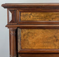 Chest of Drawers Antique French Burr Style 4 Drawers Carved Cabinet LOT 44975