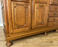 Wardrobe Vintage French Style Five Door Oak Carved Armoire Cabinet LOT 61295