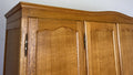 Wardrobe Vintage French Louis XVI Style Oak Four Door Carved Armoire LOT 6501