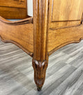 Bed Antique French Style Oak Double Bed Frame Carved Headboard LOT 37117