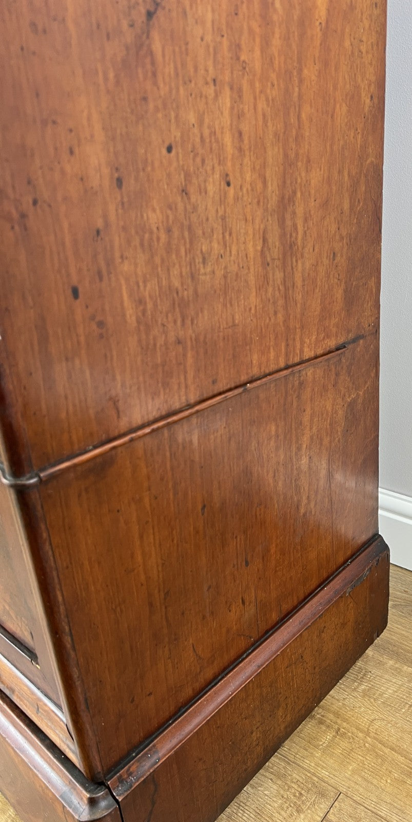 Wardrobe Antique French Style Mahogany Hidden Drawer Mirrored Armoire LOT 614814