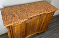 Sideboard Antique French Marble Top Cabinet Carved Storage Cupboard LOT 23713