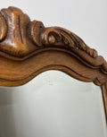 Vintage French Style Carved Oak Wall Mirror Ornate Wall Frame LOT 45376