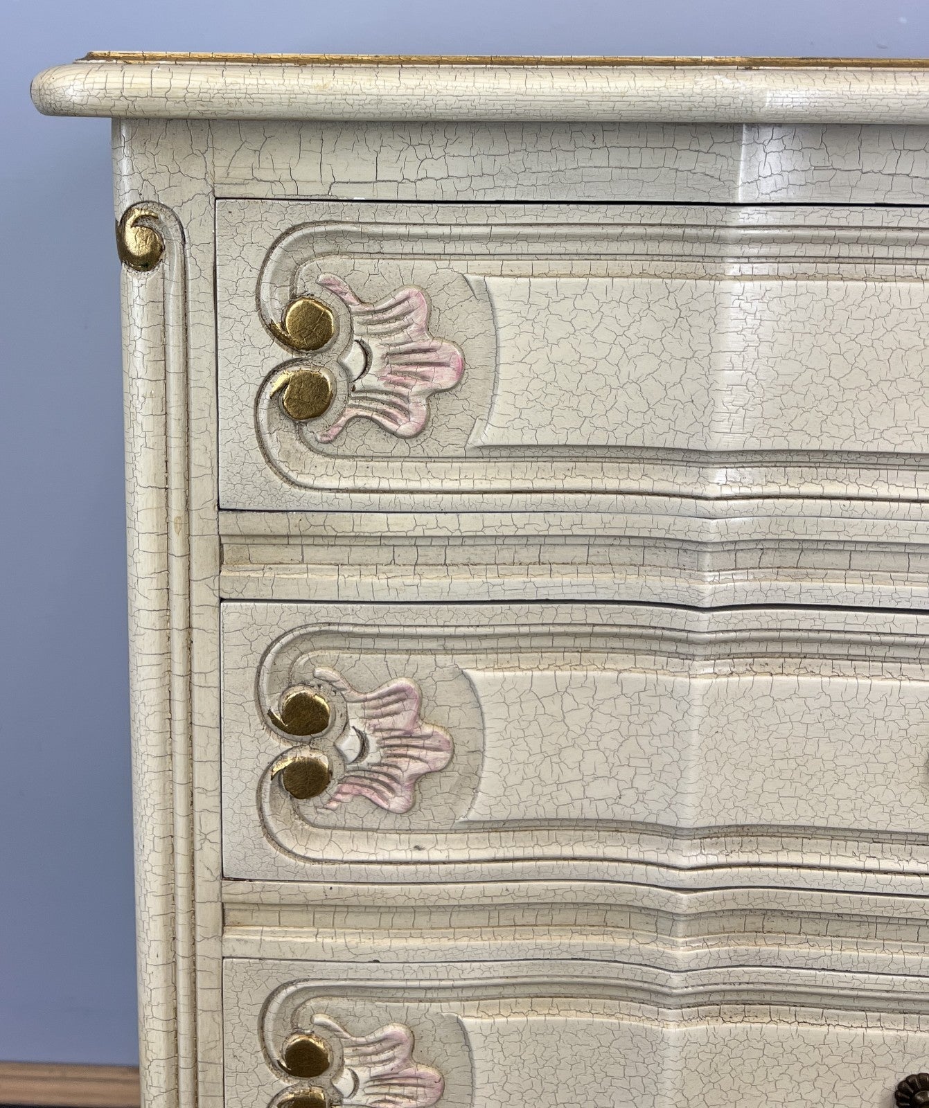 Chest of Drawers Vintage French Louis Shabby Chic 3 Drawers Cabinet LOT 44995