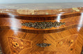 Cabinet Vintage French Marble Top Inlaid Sideboard with Brass Ormolu LOT 428410