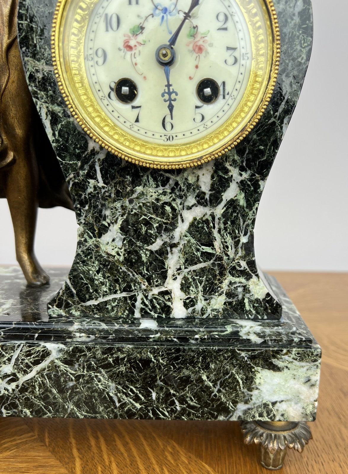 Clock Vintage French Style Marble Clock Figurine Garniture Set LOT 60618