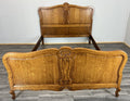 Bed Vintage French Louis XVI Double Bed Frame Oak Carved Headboard LOT 45880